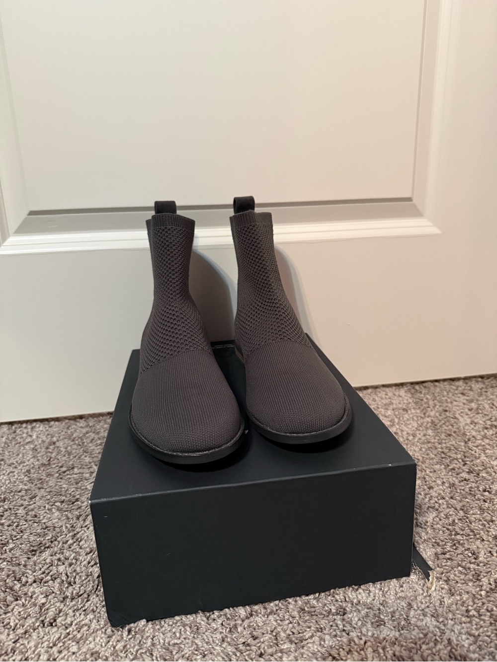 Women’s Stretch Knit Ankle Boots - Charcoal